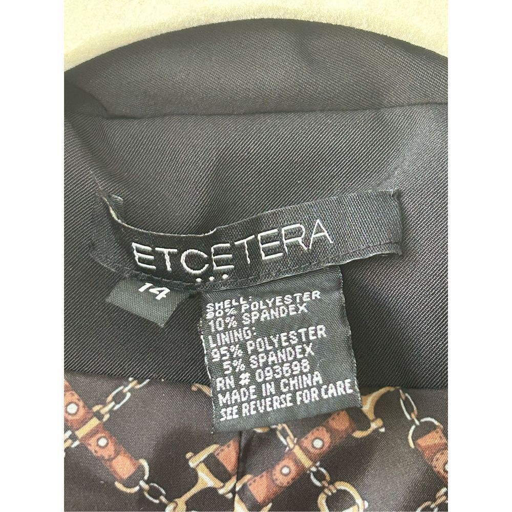 Etcetera Lined Full Zip Blazer Jacket Womens Blac… - image 5